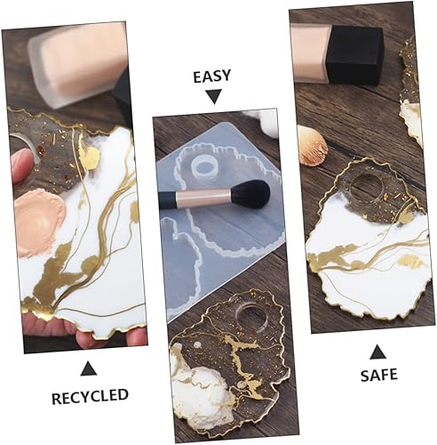 Miniatura 4 de LALAFINA Molde de pegamento para bricolaje, molde de fundición de pintura al óleo, placa de joyería, soporte de joyería de silicona, moldes para