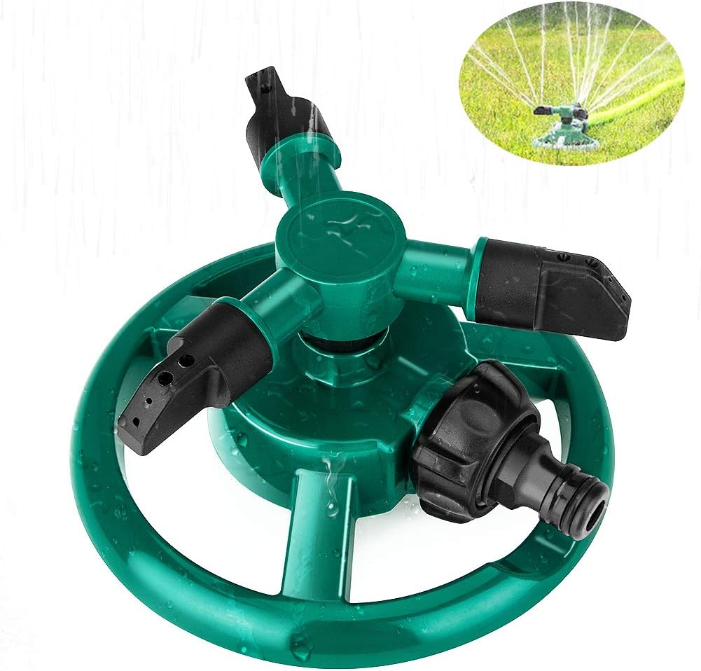 Coquimbo Garden Sprinkler Automatic Garden Water Sprinklers 360° Rotating Lawn Sprinkler for Lawns Irrigation, Plant Watering and Kids Play (Round)