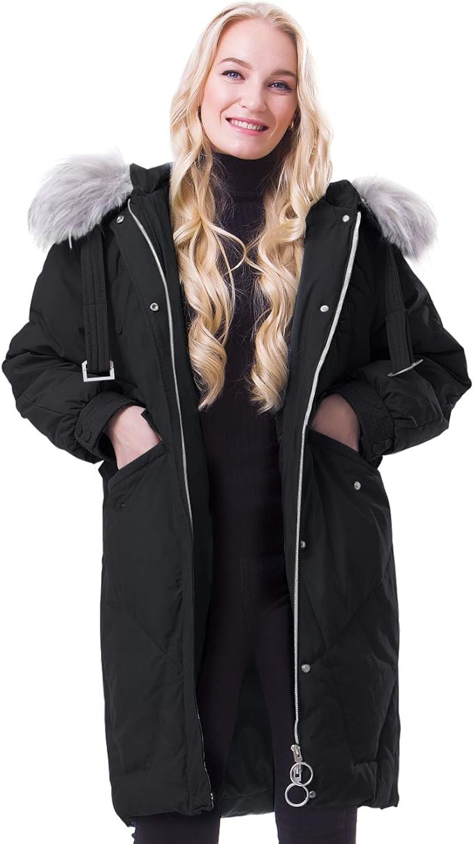 dex women's hooded puffer jacket