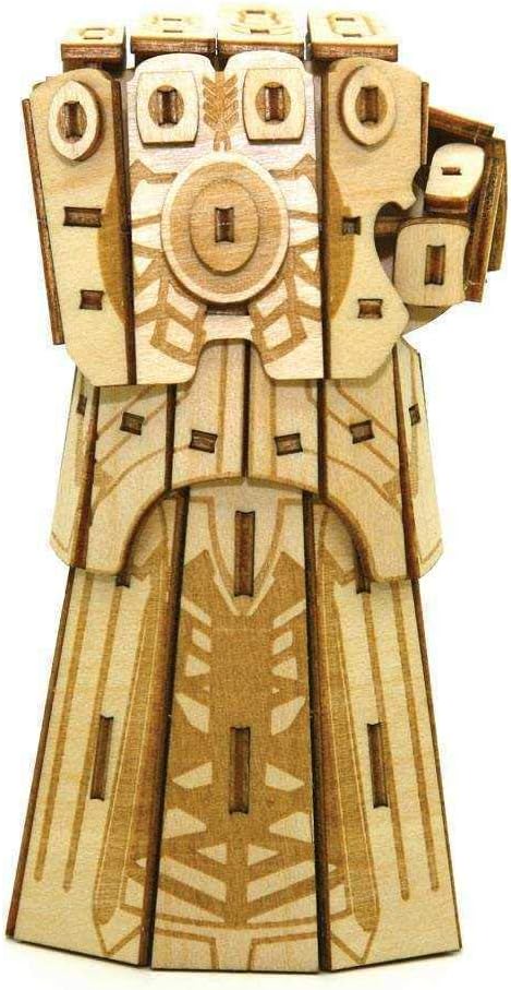 Marvel Avengers Infinity War Infinity Gauntlet 3D Wood Puzzle & Model Figure Kit (94 Pcs) - Build & Paint Your Own 3-D Comic Movie Toy - Educational Gift for Kids & Adults, No Glue Required, 12+