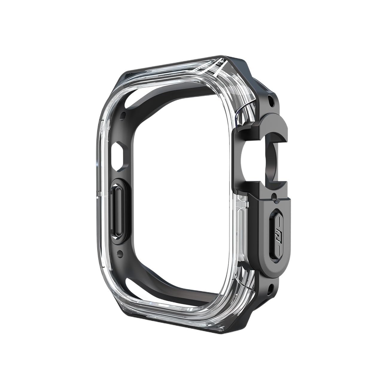 Coque Apple Watch Ultra 49 mm CZKE en PC et TPU transparent noir