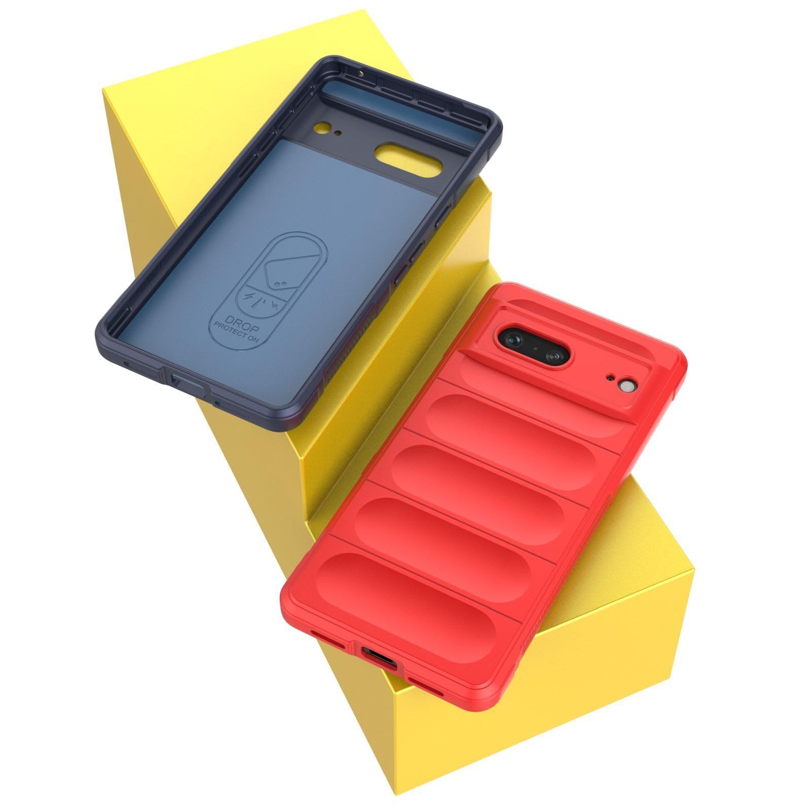 RankOne Handyhülle Für Google Pixel 7A (6,1 Zoll) – Transparent Mit Blumen-Muster, TPU Silikon