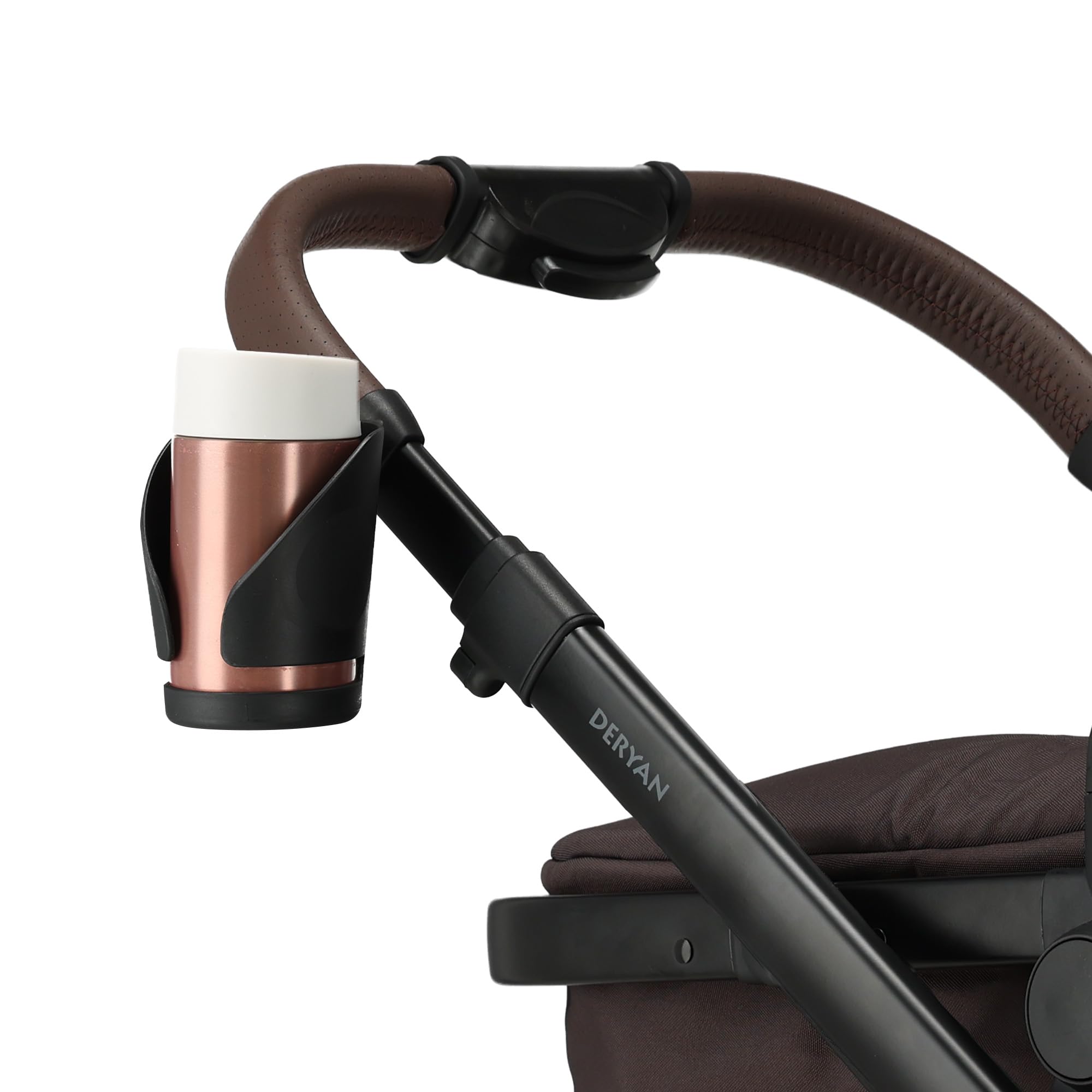 Deryan NOA - Cochecito 3 en 1 con asiento de coche I-Size, sistema de viaje, cochecito de bebé, cochecito plegable, para recién nacidos hasta 4 años (Chocolate)