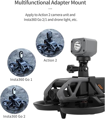 Miniatura 3 de Soporte de cámara de acción de extensión superior para DJI Avata Drone Acción 2 para Insta360 Go 2/1 Adaptador deportivo Soporte de abrazadera Fix