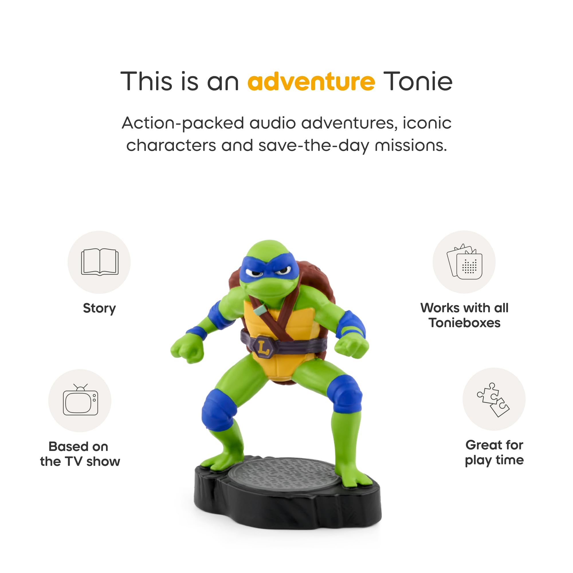 TONIES Tales of TMNT: Leonardo Audio Classic Tonie Character, 54,725 cubic millimeters - Image 3