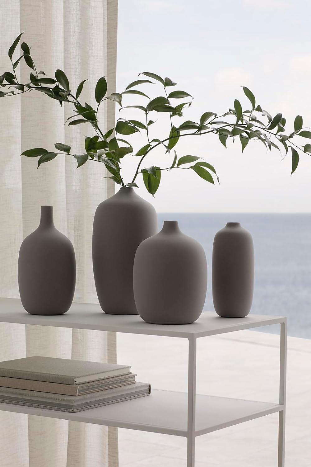 blomus CEOLA Vase Ceramic 4 X 8 - Satellite (Taupe)