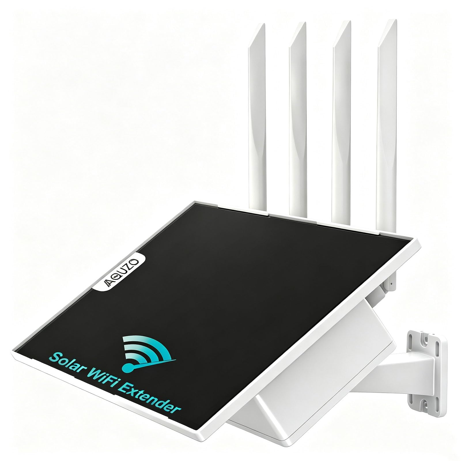 4 Antennas WiFi Repeater for Cameras,15W Solar & 27Ah Battery, Large Coverage for Yard, Farm, Garden, RV, Camping WiFi Extender Outdoor Solar Powered, WiFi Signal Booster E8