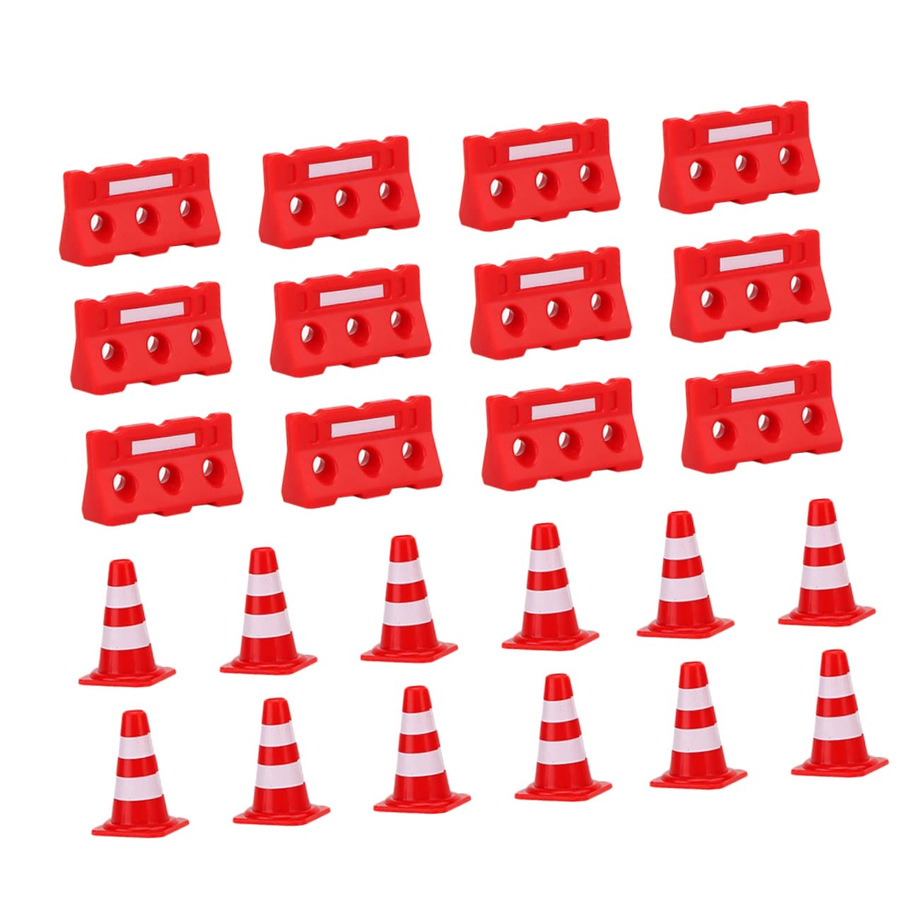 LIOOBO 1Set Simulation Road Sign Playset Educational Traffic Sign for Includes Cones Barricades Teaching for Kindergarten and Cooperative Play