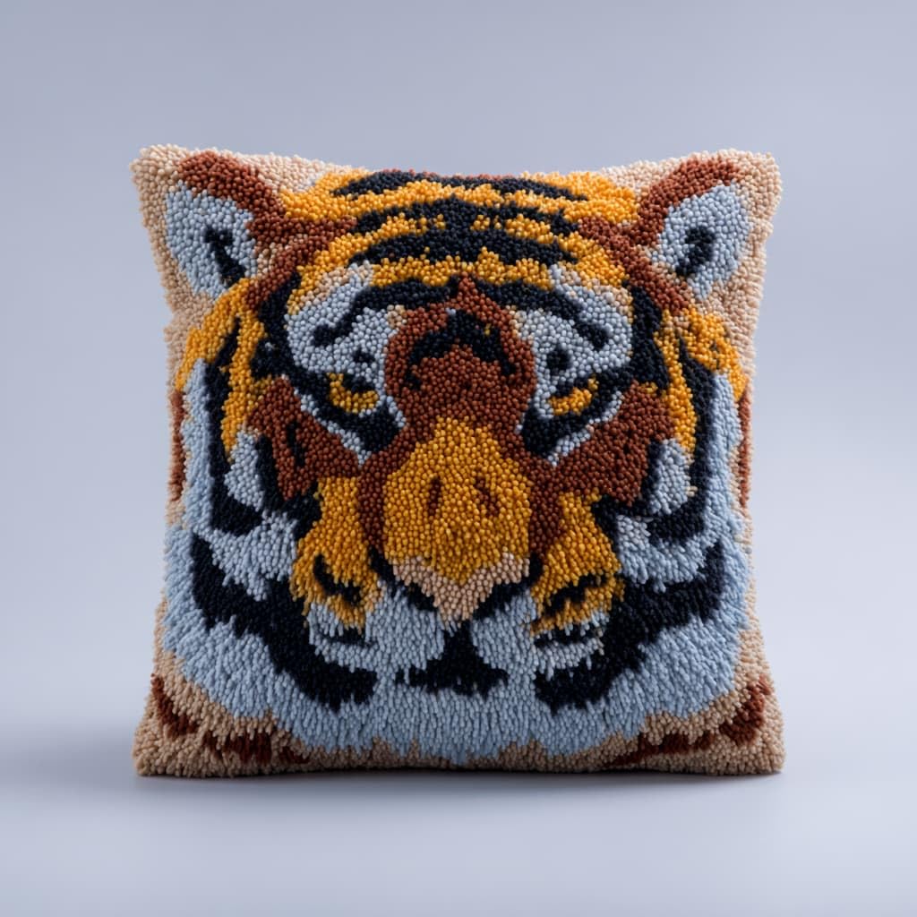 AxiangziK Latch Hook Pillow Kit,Tiger
