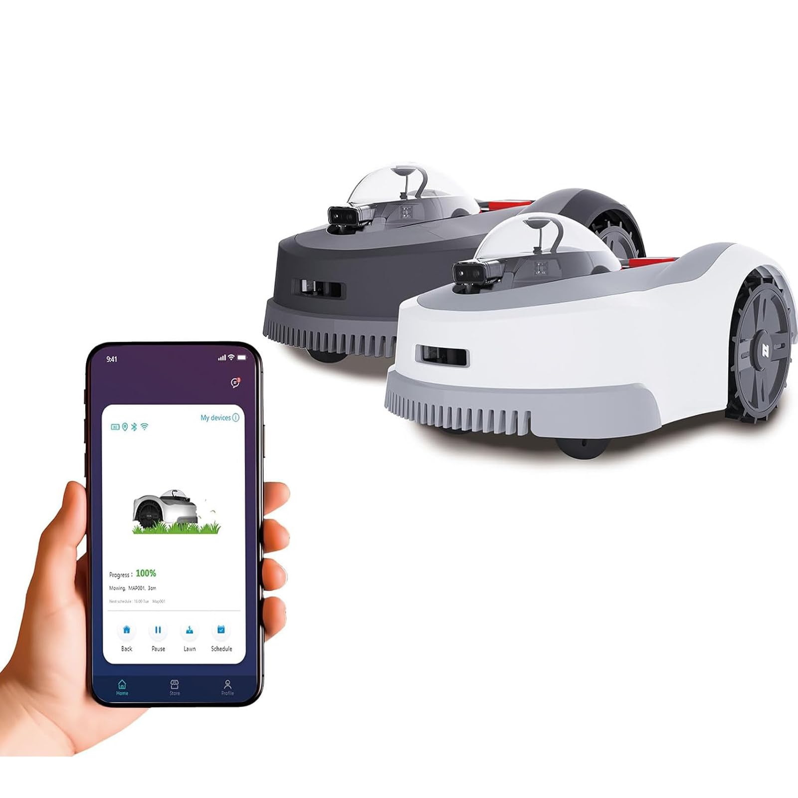 Dispositivo de tondeuse à Gazon Robot Sans Fil pour jardins jusqu'à 3000/6000㎡ Evitación de obstáculos 3D, Cable sin límites,Mowsupto0.75Acres(3000㎡)