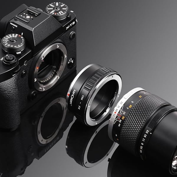 K&F Adaptateur de Monture d'objectif pour Objectif compatibile Con Olympus Zuiko Om sur compatibile Con Fujifilm Fuji X FX pour Fuji XT2 XT20 XE3 XT1 X-T2 - 2