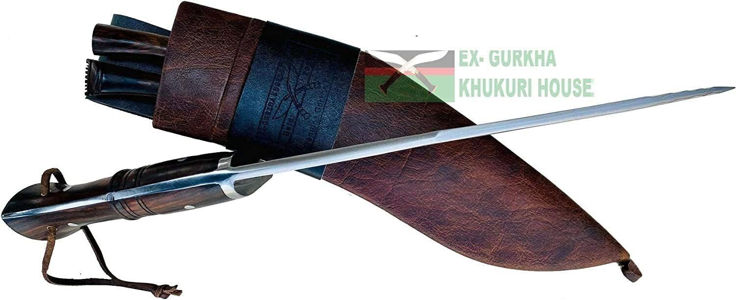 12” 5 fullers Blade Full Tang Heavy Work Kukri - Farmer Bush Crafting Blade Knives - Ready to use Outdoor Camping Khukuri - Balance water tempered
