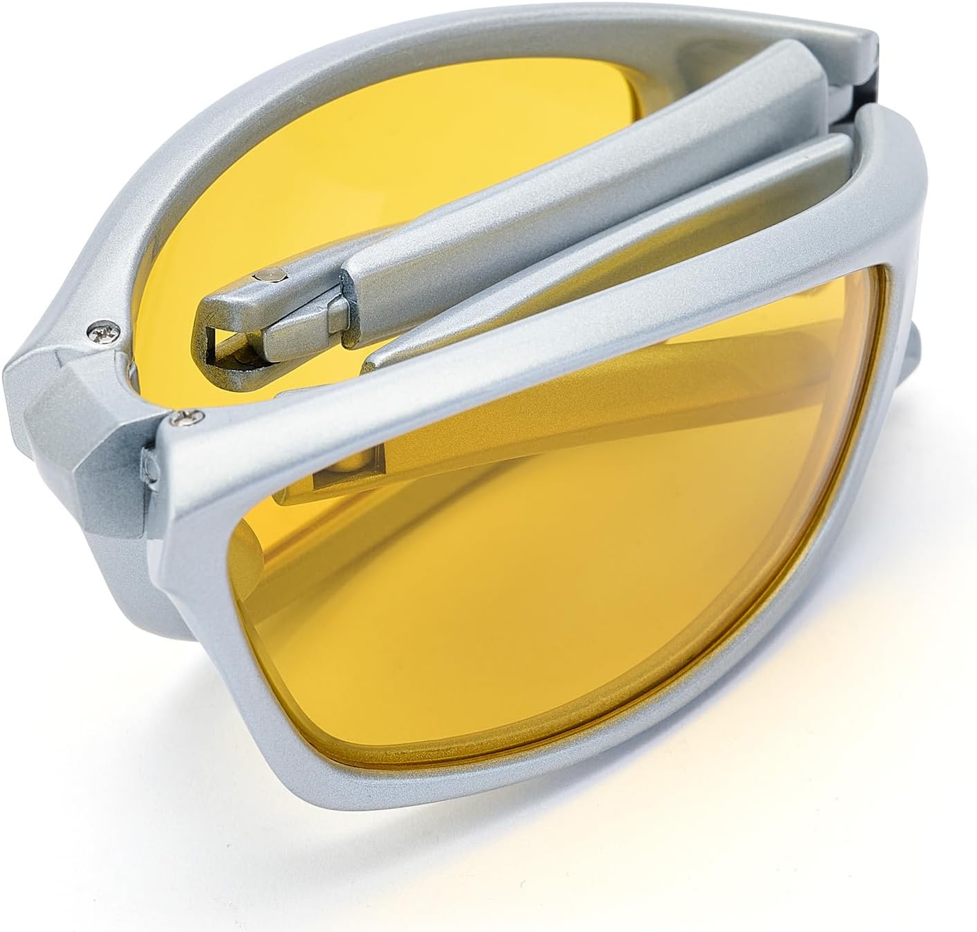 Foldable Sunglasses for Men Women – Folding Yellow Glasses UV400 Protection Polarized Trendy Sunglasses