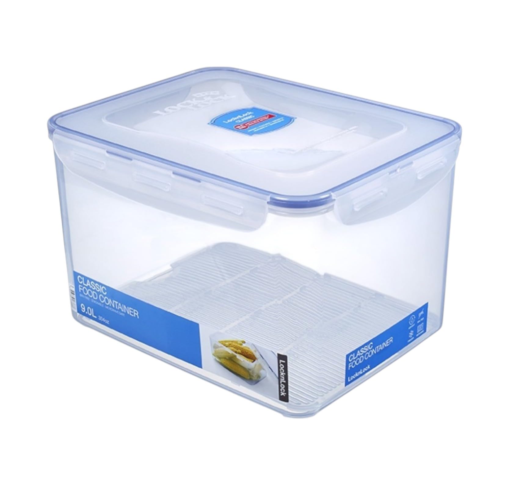 Locknlock Clear Lock & Lock Rectangular Hpl838 9L Blue, Transparent Food Storage Container Box
