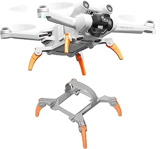 FPVtosky Landing Gear for DJI Mini 3 Pro, Spider Leg Foldable Extension Kit for DJI Mini3 Pro Drone Accessories (Grey + Orange) (NOT for Newest DJI Mini 3)
