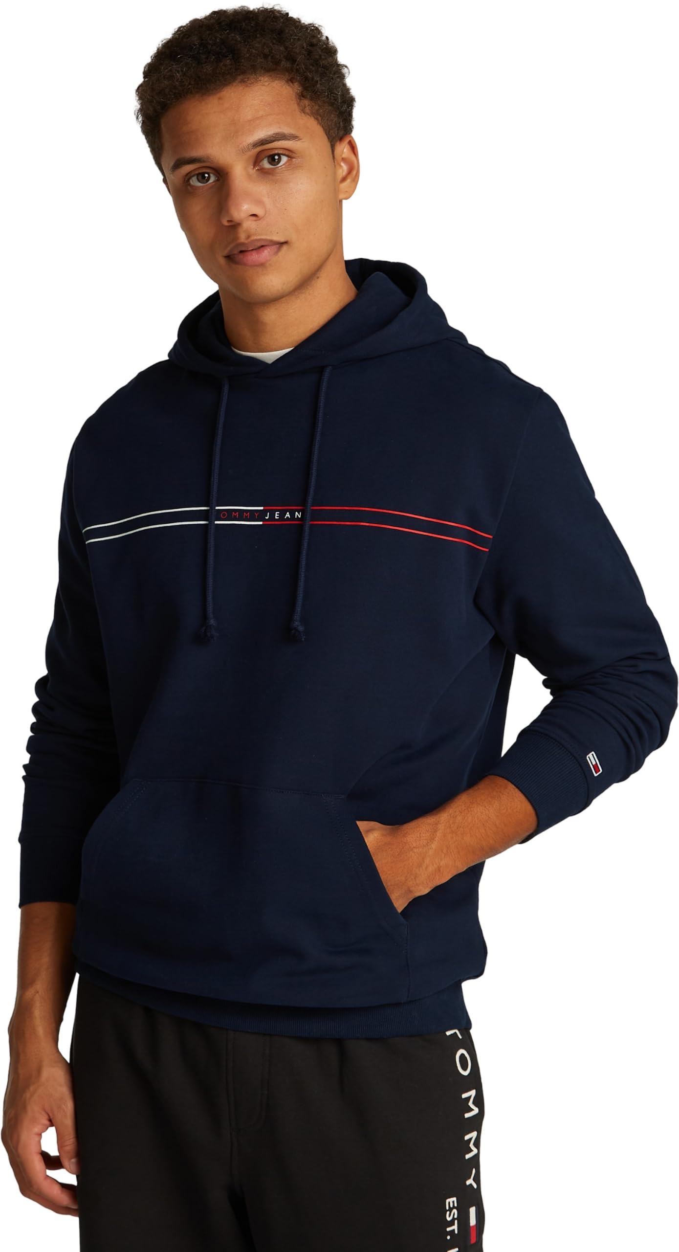 TOMMY JEANS TJM REG ENTRY GRAPHIC HOODIE EXT Pullover Hoodie Men's, Blue (Dark Night Navy), M