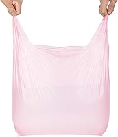 Vista 2 de LazyMe Bolsas de plástico para camisetas, bolsas de plástico para negocio, 12 x 20 pulgadas, bolsas de compras de plástico con asas