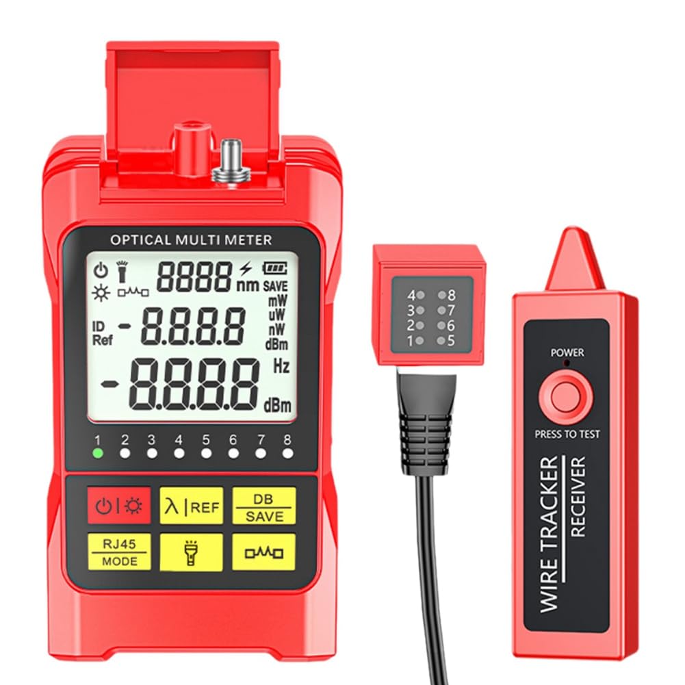 Medidor de potencia óptica y rastreador RJ45 de alta precisión de -70 a +10 dBm