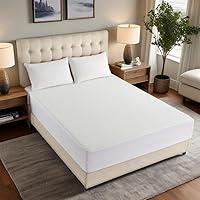 Vista 9 de Protector de colchón impermeable tamaño King, transpirable y refrescante en 3D, sábana bajera ajustable de 16 pulgadas de profundidad, protector
