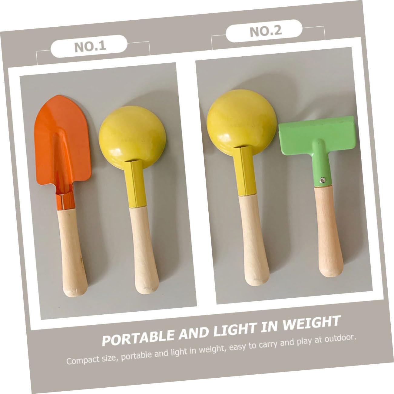 POPETPOP Kit Outils Jardinage Garçon et Filles Portable et Léger Paquet, Set de Jardinage Garçon Fille en Plastique et Bois pour Jardin Extérieur et Plantation