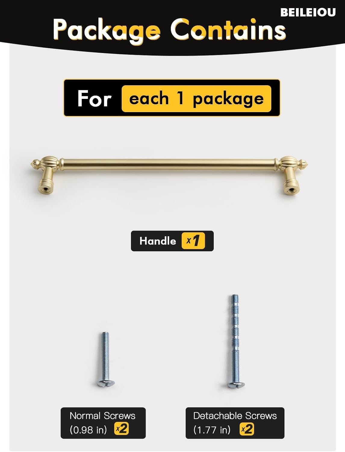 Brushed Gold Zinc Alloy Cabinet Pulls - 7.56" (192mm) Hole Center Classic Vintage Drawer Handles,Kitchen Cupboard Bathroom Dresser Cabinet Hardware Handles