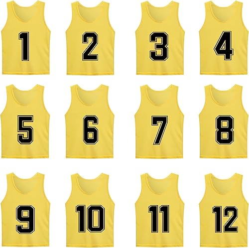 Miniatura 2 de Paquete de 12 chalecos deportivos para entrenamiento de entrenamiento en equipo para adolescentes y adultos