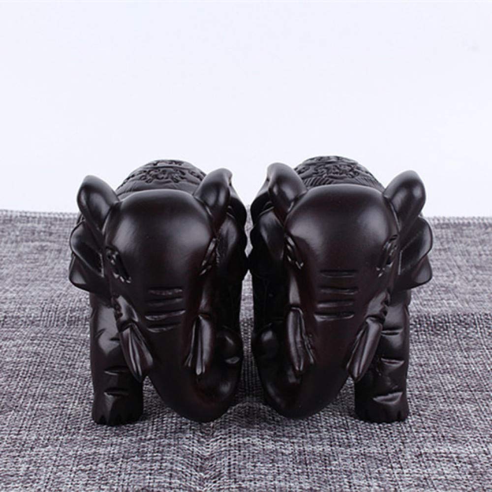 Amazon.co.jp: 黒檀の木彫り象の彫刻像手工芸品ホームオフィス装飾家具