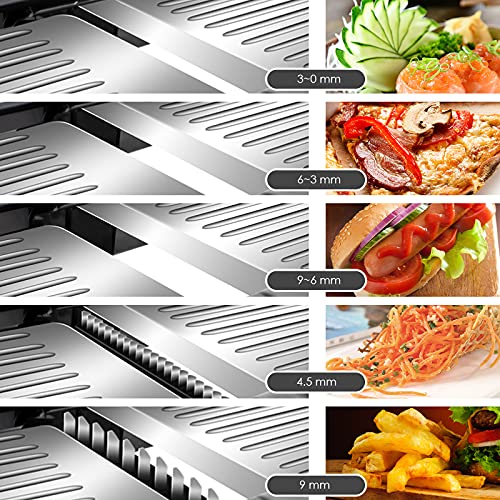 Image of Myiosus Adjustable Mandoline Slicer, Stainless Steel Mandoline Vegetable Slicer Julienne Cutter, Kitchen Professional Mandolin Slicer with Safety Gloves and Cleaning Brush