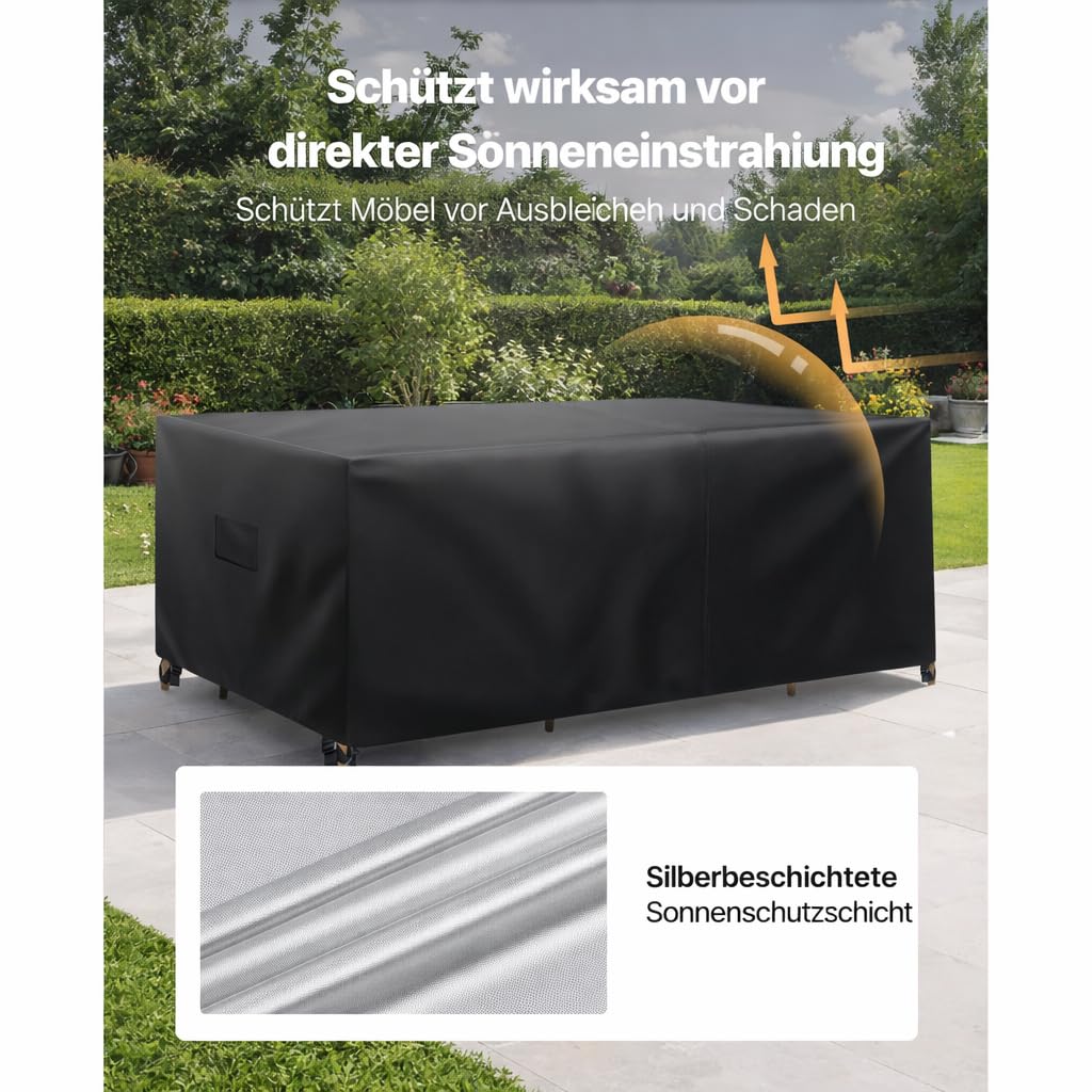 Abdeckung Gartenmöbel, Gartenmöbel Sofas, Wasserdichte Abdeckplane,600D Oxford, für Gartentisch, Loungemöbel Schutzhüllen, Schutzhülle Rattanmöbel Möbelsets