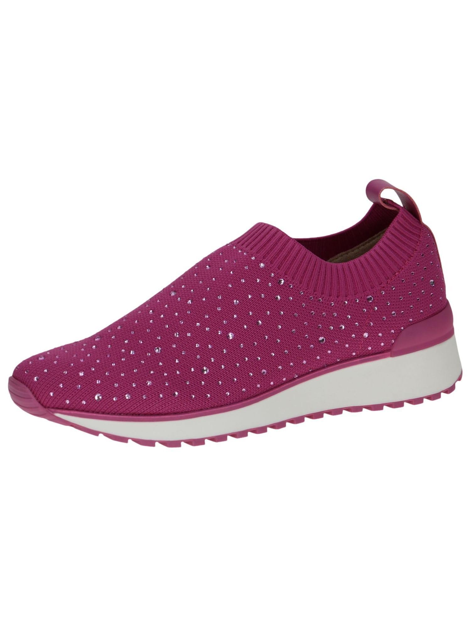 CAPRICE Women's Slip-on Sneakers Without Laces for Slipping on, Pink (Pink Knit), 6.5 UK