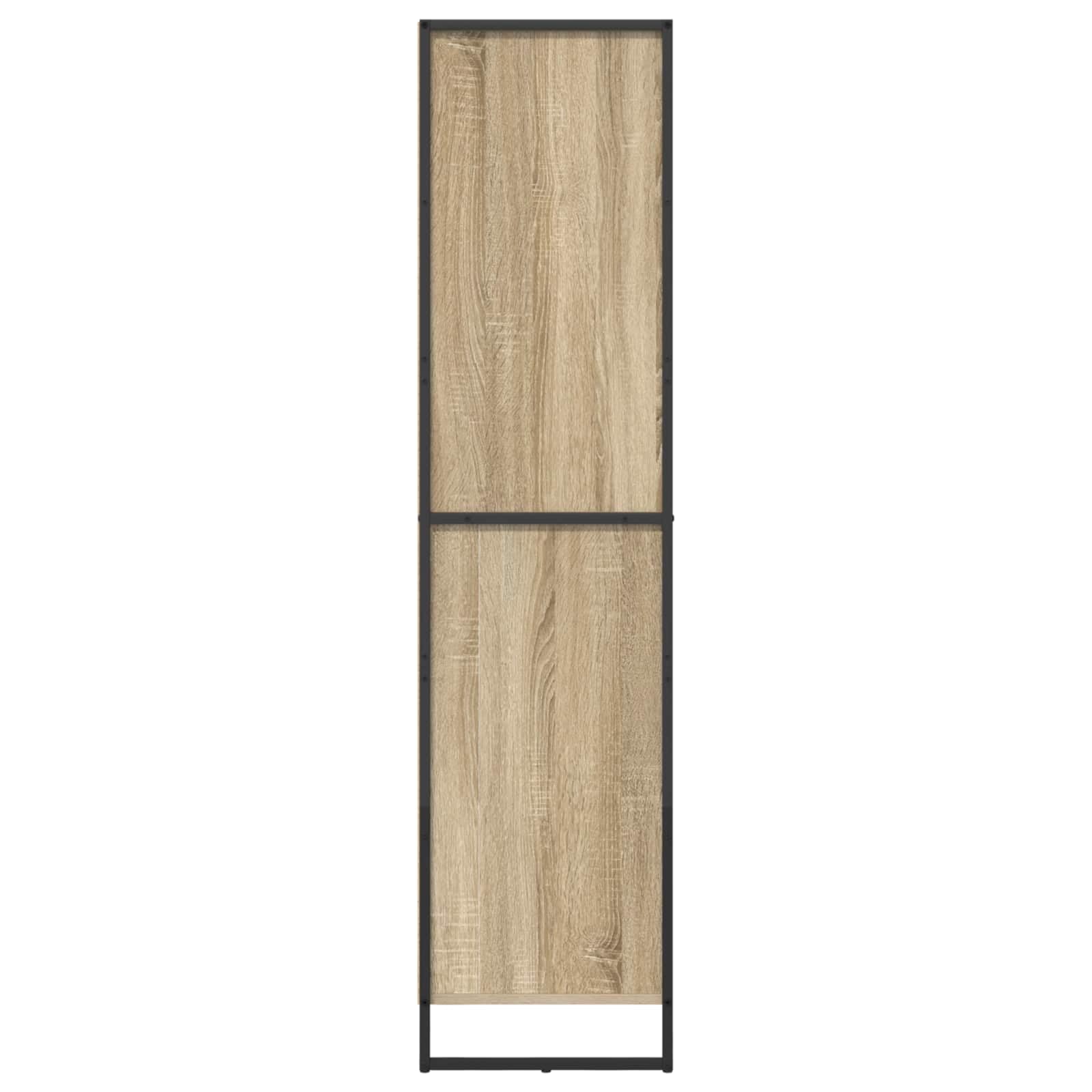 Regał na książki Sonoma 43 x 36 x 150,5 cm, materiał drewnopochodny z drzwiami i szufladą, przemysłowy regał stojący do salonu, biura, kuchni, wszechstronne przechowywanie