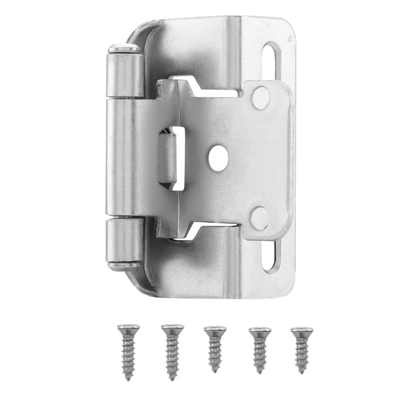 4pcs 1/2In Hinges with Screws Hidden Cover Cabinet Hinges(Silver x 4)