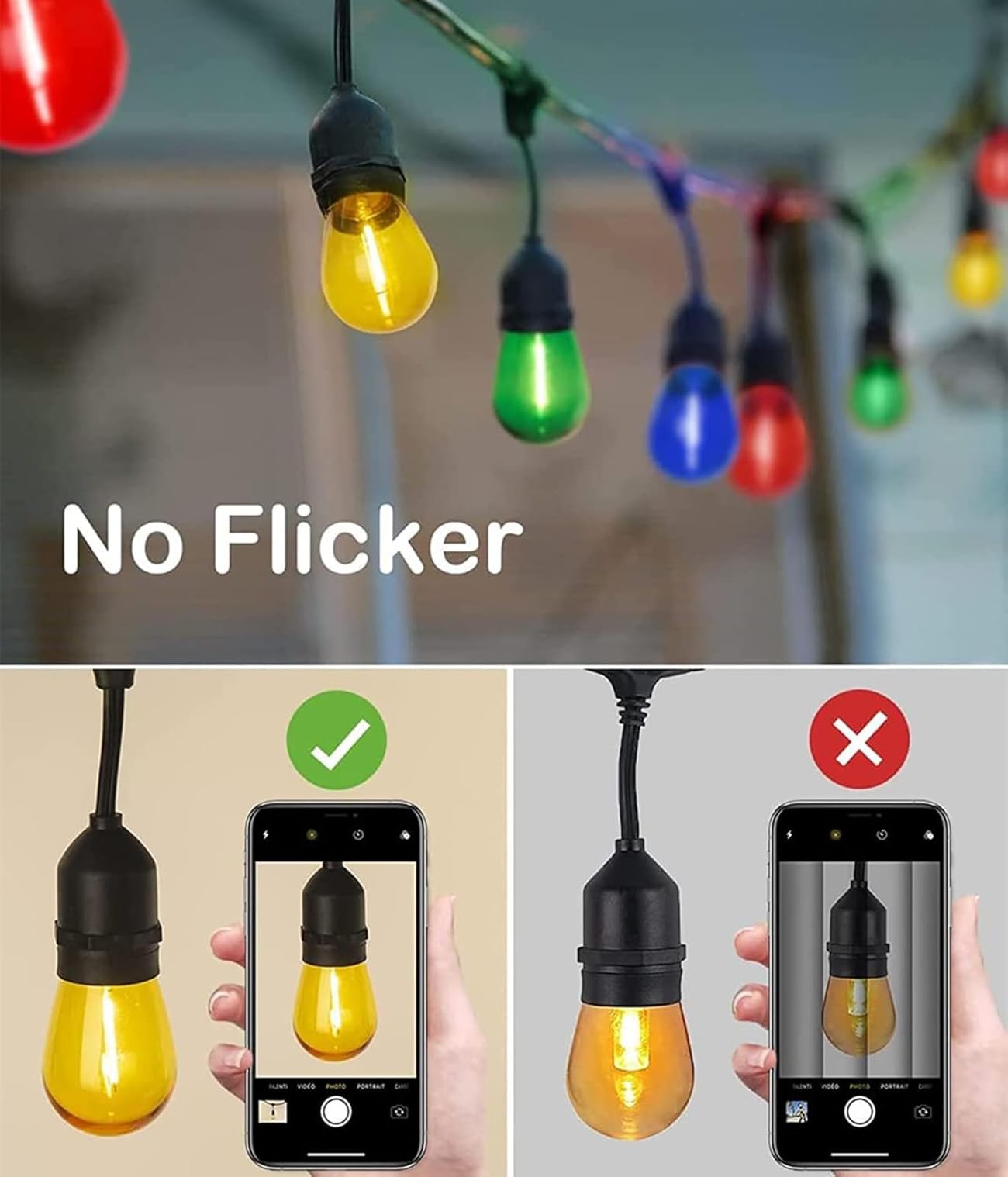 15 Stück S14 LED-Glühbirnen, blaue Weihnachts-Ersatzbirne, 1 W Lichterkette, Vintage-Edison-Kunststoff-Deko-Birne, E26-Sockel, Outdoor-Lichterkette, LED-Filament-Birne für Terrasse