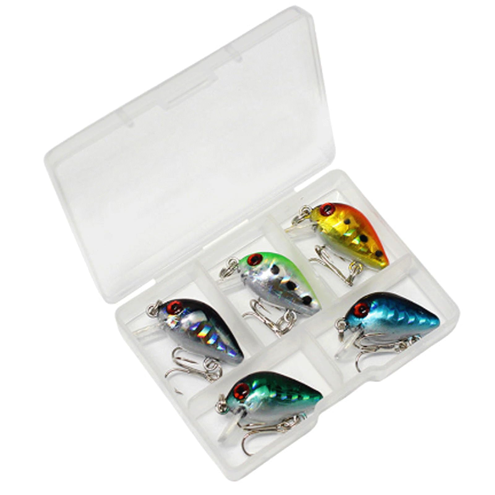 IvyLoutish Fishing Lure Bait Box Set Floating Crankbait Minnow Bait Crankbaits Wobblers Fishing Bait for Trout Perch Bass Zander Fishing Fishing Tackle