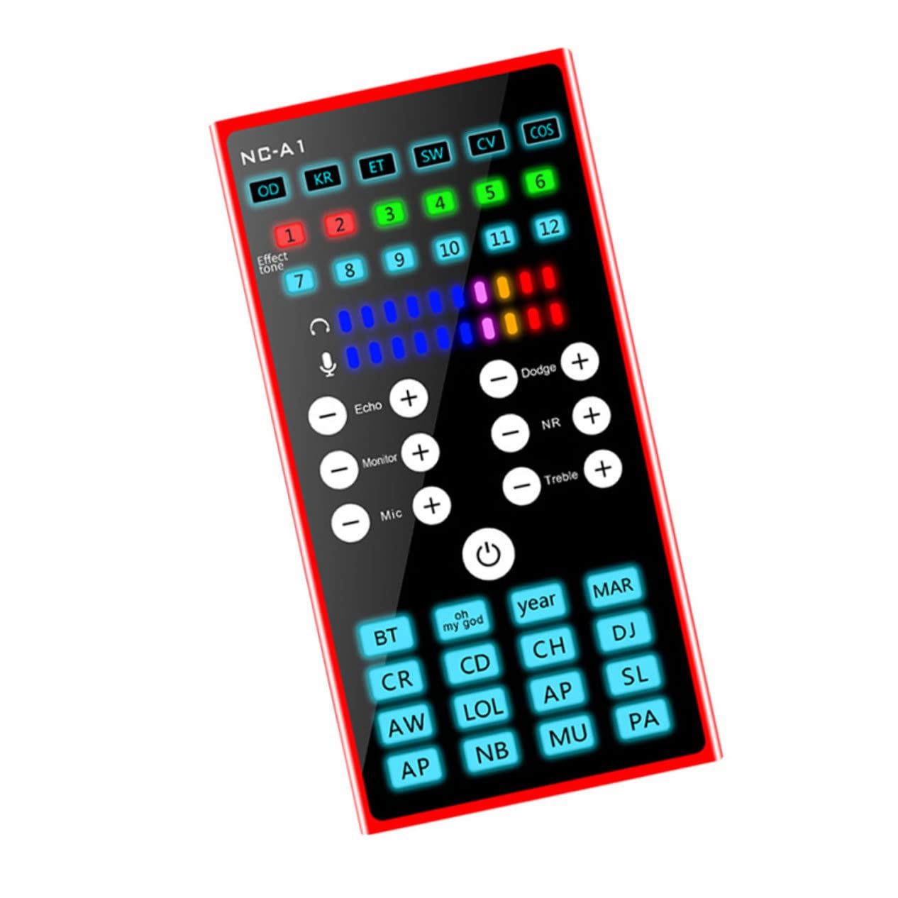 Housoutil Mixer Audio Portatile Per Streaming Live Multifunzione Cambia Voce Mixer Audio Facile Da Installare Per Streaming/mobile