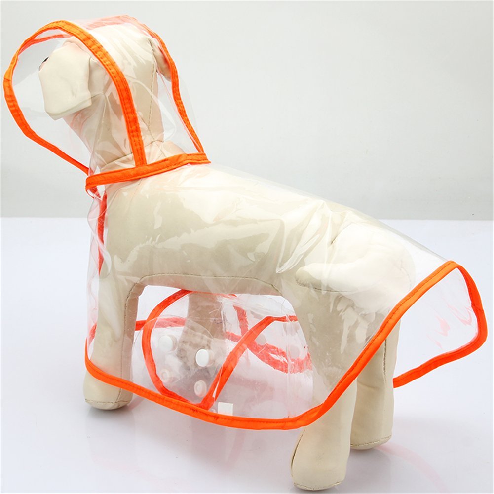 Waterproof Puppy Raincoat Pet Dog Rain Poncho Rainwear Cloth Rosyred M