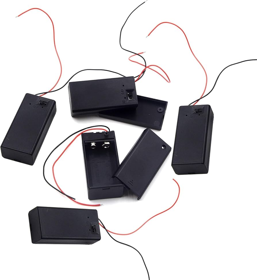 Amazon.com: LampVPath (Pack of 5 9v Battery Holder, 9 Volt Battery