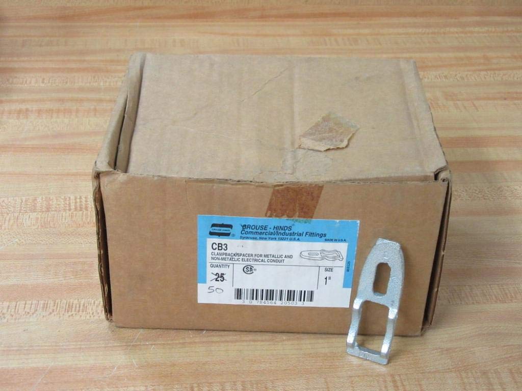 Crouse & Hinds CB3 1" Clamp Back (Pack of 50)