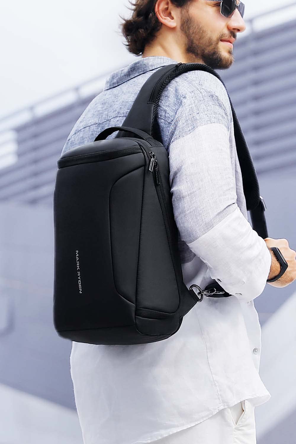 MARK RYDEN Bolso Bandoleras hombre Impermeable Grande para en Forma de iPad 10.5 Antirrobo para la Vida Diaria, Trabajo, Ciclismo Bolsa Unisex