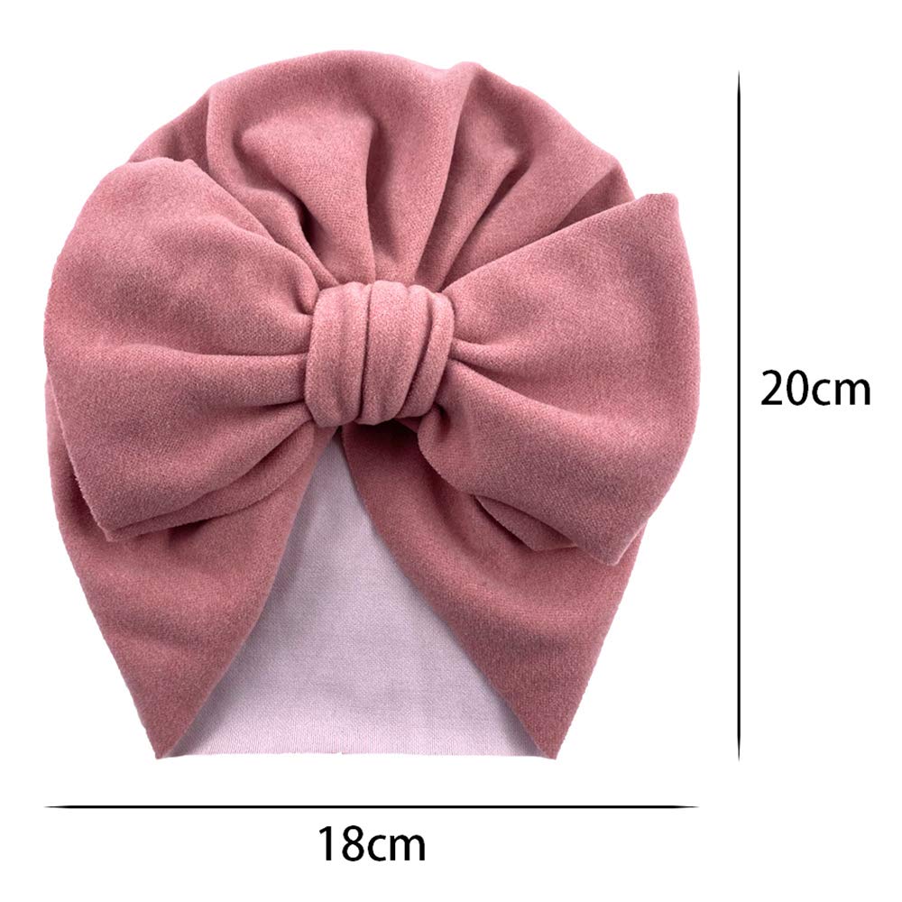 Baby Turban mit Haarschleife, weiche Mütze für Neugeborene und Kinder