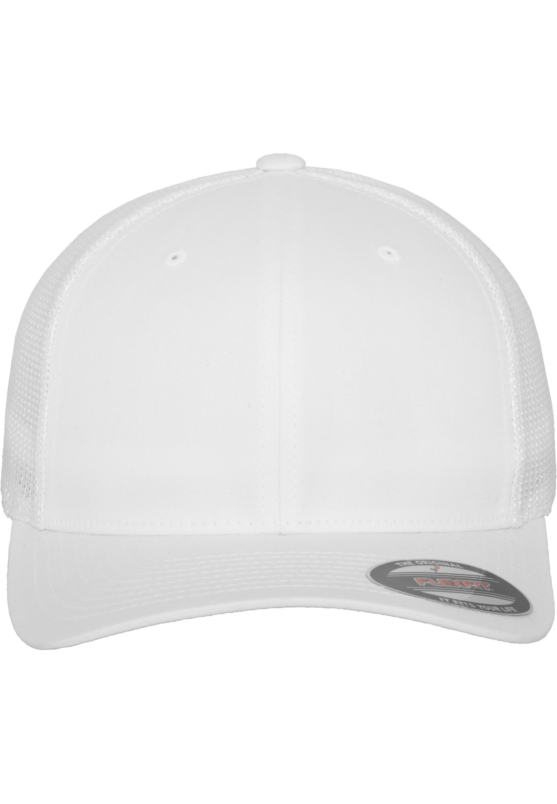 Flexfit Unisex Mesh Trucker Mütze, Weiß,S/M