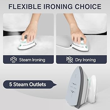 Amazon.com: BEAUTURAL Mini Travel Steam Iron for Clothes
