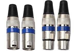 VizGiz 4 Pack XLR Plug Microphone Adapter