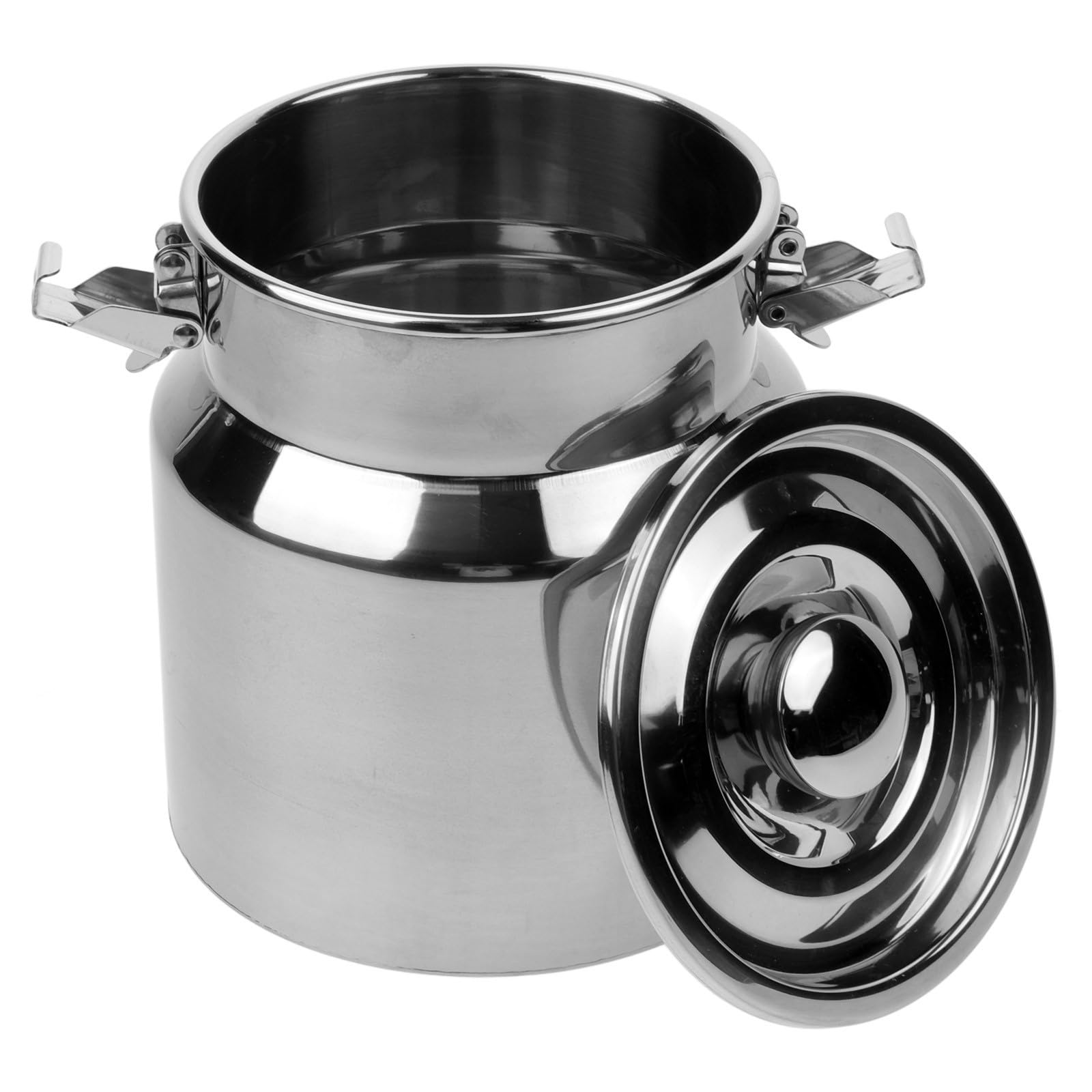 MAGICLULU Contenitore senza Bave per Latte in Acciaio Inossidabile da 2,5l Coperchio Sigillato per Cucina Domestica e Bar Caffè