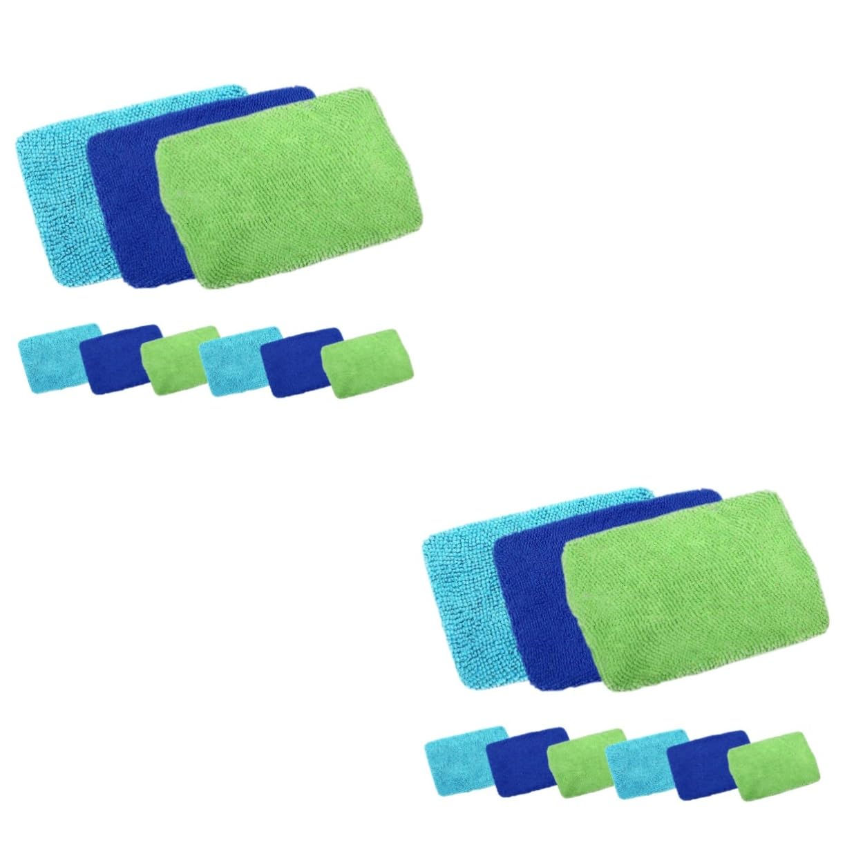 PRETYZOOM 2sets Glasses Cleaner Cloth Car Window Cleaner Wash Cloth Microfiber Cleaning Tools 9pcs*2