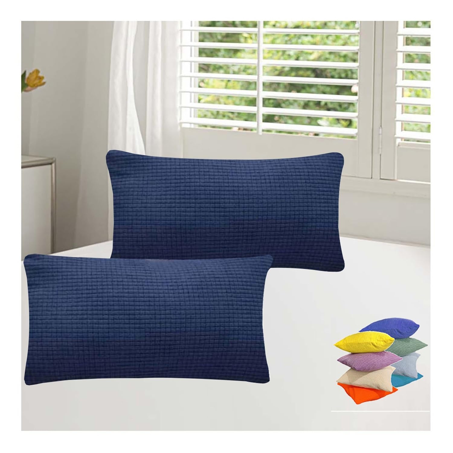 Housses de coussin en velours côtelé 40x70 pour un salon cosy