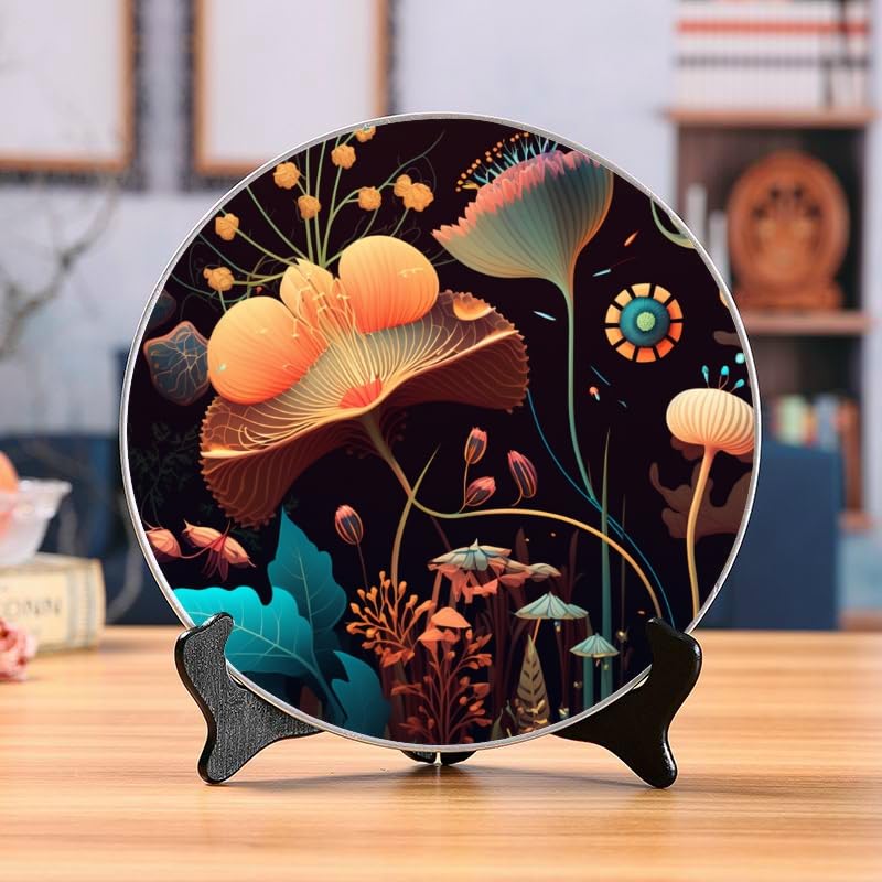 Amazon.com: DNOVING 10 Inch Ceramic Plate with Display Stand