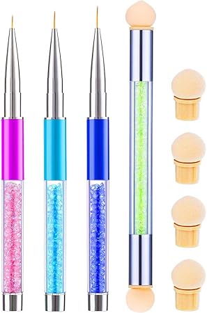 Amazon Com Renovatio Nails 8 Piezas De Herramientas De Arte De Unas Bricolaje Pintura Dibujo Pincel Pinceles De Gel Pinceles De Gel Pintura Punta Taladro Herramientas Para El Hogar Salud Y Hogar