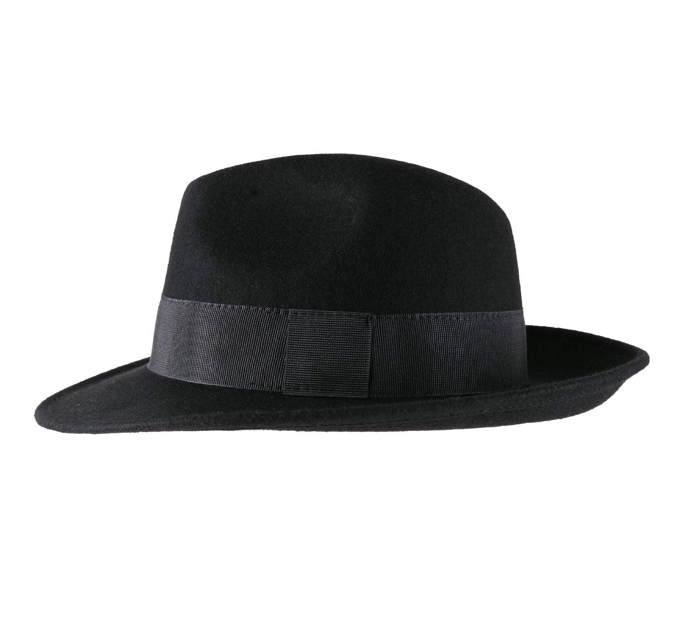 Cappello Fedora Feltro Ripiegabile Idrorepellente Tesa Larga Classic Fedora