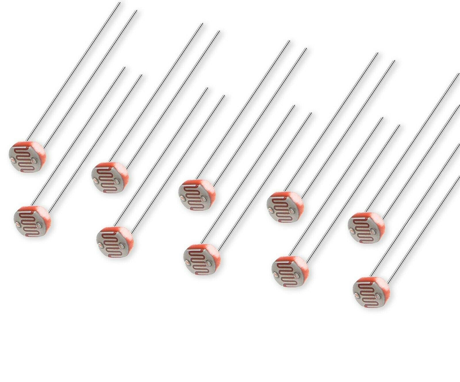 10 x GL5528 Light Dependent Resistors (LDR's) Photoresistors Diodes 150V 5mm 100mw sensitive sensors For Arduino Raspberry PI